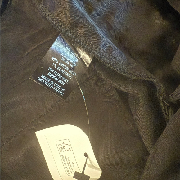 NEW! Nili Lotan 6 Slouchy Wool  $575 Montana Dress PantsPleated Cropped Black - Picture 9 of 9
